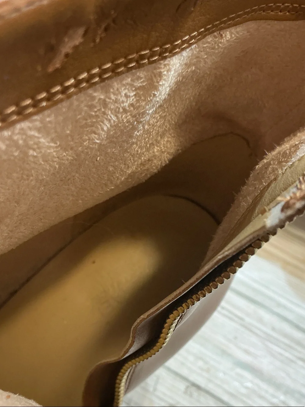 Michael Kors Brown Leather Ankle Booties with Side Zip